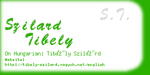 szilard tibely business card